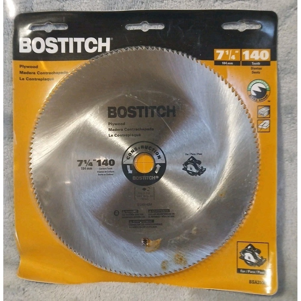 Bostitch Plywood Circular Saw Blade 7 1/4" 140 Carbide Teeth For‎ BSA3140M READ
